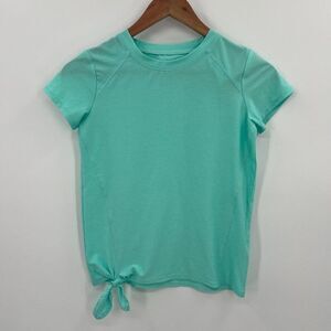 Runway The Active Side Tee Girls Size Medium Blue Moisture Wicking‎ T-Shirt